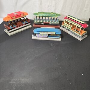 Vintage Lefton Railroad Trolley Collection